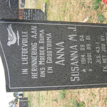 VILJOEN Anna Susanna M.J. 1914-2001