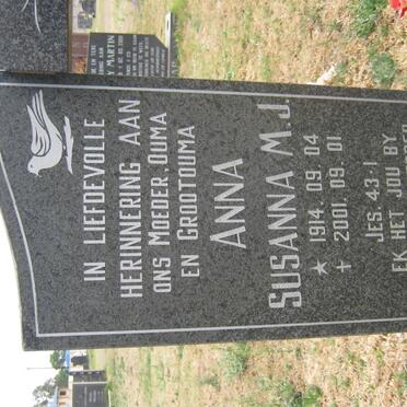 VILJOEN Anna Susanna M.J. 1914-2001