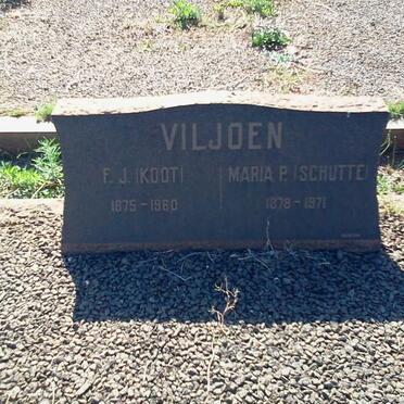 VILJOEN F.J. 1875-1960 Maria P. SCHUTTE 1878-1971