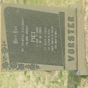 VORSTER Piet 1932-1969
