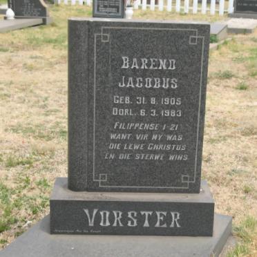 VORSTER Barend Jacobus 1905-1983