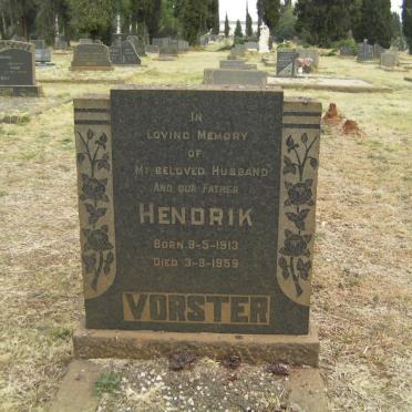 VORSTER Hendrik 1913-1959