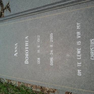 VORSTER Anna Dorothea 1912-2005