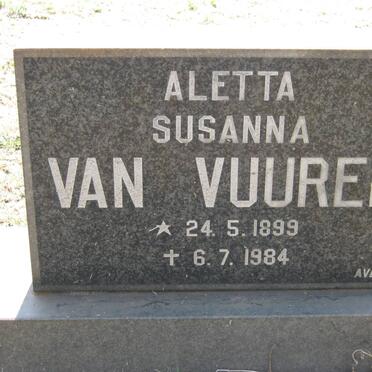 VUUREN Aletta Susanna, van 1899-1984