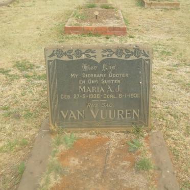 VUUREN Maria A.J., van 1906-1931