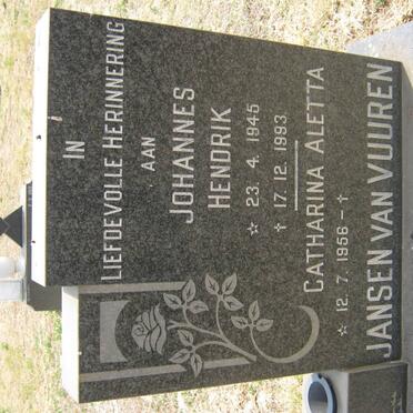 VUUREN Johannes Hendrik, Jansen van 1945-1993 &amp; Catharina Aletta 1956-
