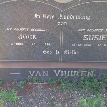 VUUREN Jock, van 1894-1964 &amp; Susie 1898-1980