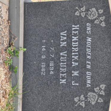 VUUREN Hendrika M., Jansen van 1894-1982