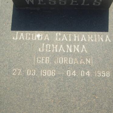 WESSELS Jacoba Catharina nee JORDAAN 1906-1998