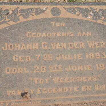 WERFF Johann C., van der 1893-1938
