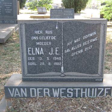 WESTHUIZEN Elna J.E., van der 1940-1982
