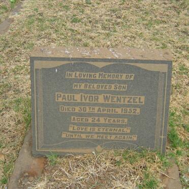 WENTZEL Paul Ivor -1952