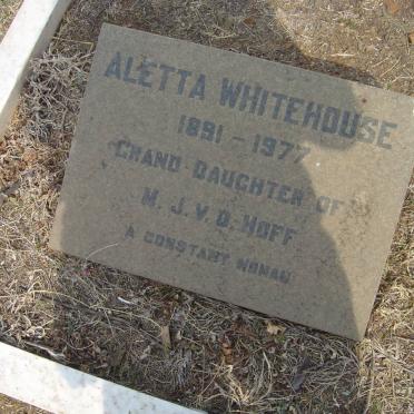 WHITEHOUSE Aletta 1891-1977