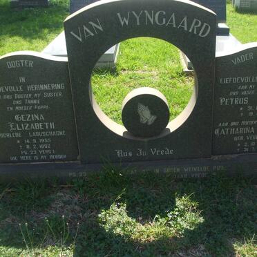WYNGAARD Petrus Johannes, van  1930-1988 &amp; Catharina Jacoba VERMEULEN 1932-1992