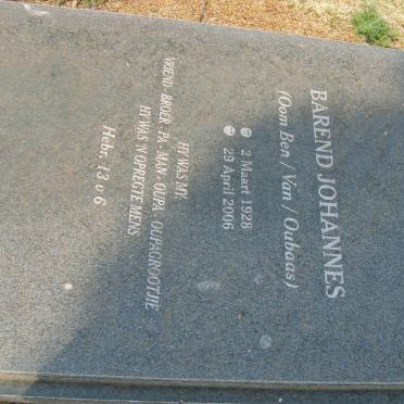 WYK Barend Johannes, van 1928-2006 &amp; Maria Elizabeth ?
