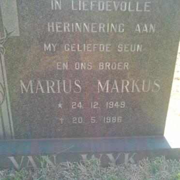 WYK Marius Markus, van 1949-1986
