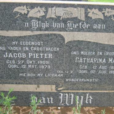 WYK Jacob Pieter, van 1905-1973 &amp; Catharina Maria 1897-1989