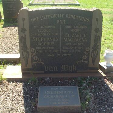 WYK Stephanus Jacobus, van 1884-1960 &amp; Elizabeth Magdalena DU TOIT 1894-1974 :: GELDENHUYS Zacharias C.M. 1906-1974