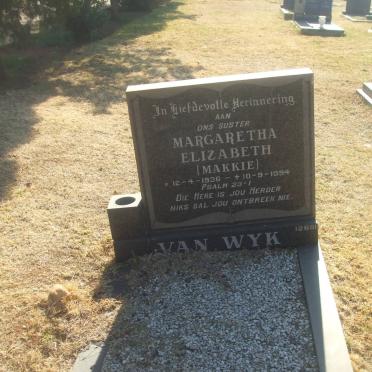 WYK Margaretha Elizabeth, van 1936-1994
