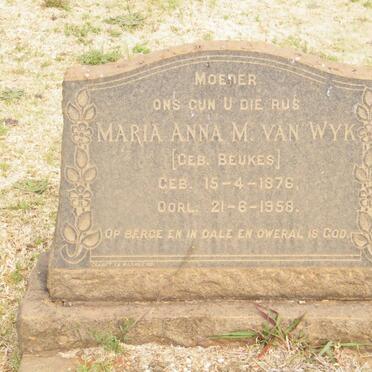 WYK Maria Anna M., van nee BEUKES 1876-1958