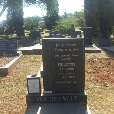 WALT Philippus Jacobus, van der 1897-1982
