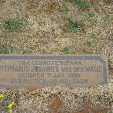 WALT Stephanus Johannes, van der 1886-1920