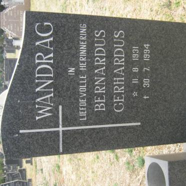 WANDRAG Bernardus Gerhardus 1931-1994