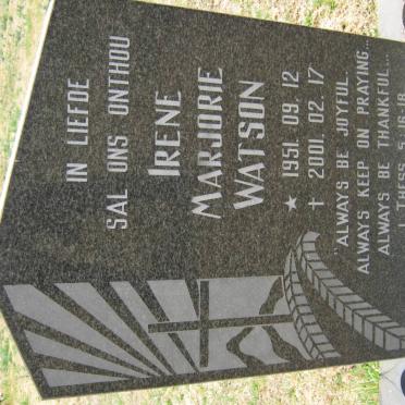 WATSON Irene Marjorie 1951-2001