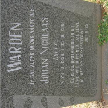 WARDEN Johan Nicolaas 1956-2001