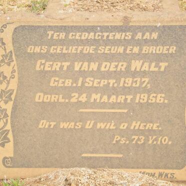WALT Gert, van der 1937-1956