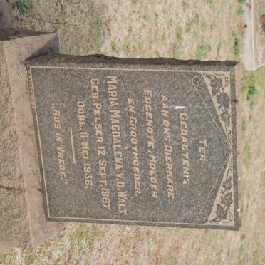 WALT Maria Magdalena, v.d. nee PELSER 1867-1936