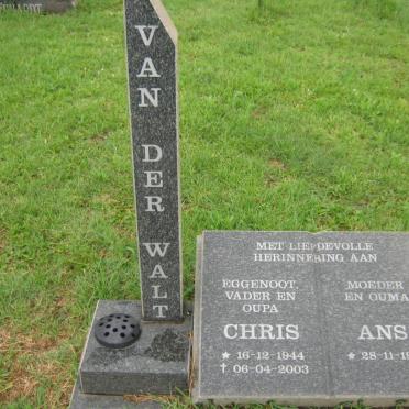 WALT Chris, van der 1944-2003 &amp; Ans 1941-