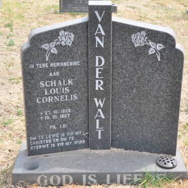 WALT Schalk Louis Cornelis, van der 1908-1997