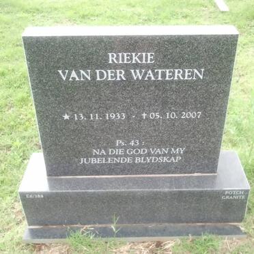 WATEREN Riekie, van der 1933-2007