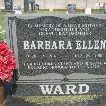 WARD Barbara Ellen 1914-2010