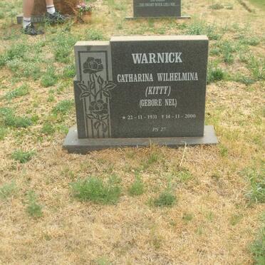WARNICK Catharina Wilhelmina nee NEL 1931-2000