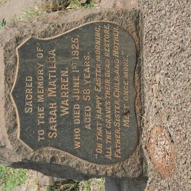 WARREN Sarah Matilda -1925