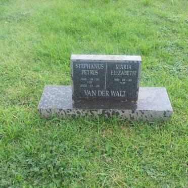 WALT Stephanus Petrus, van der 1948-2002 &amp; Maria Elizabeth 1951-