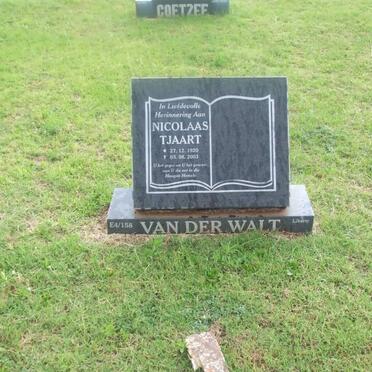 WALT Nicolaas Tjaart, van der 1920-2003