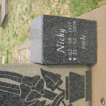 WALT Nicky, van der 1937-2008