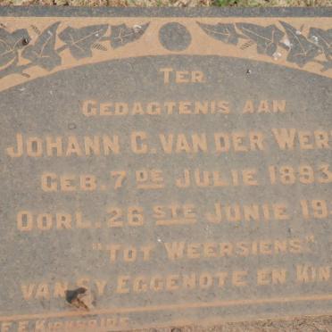 WERFF Johann C., van der 1893-1938