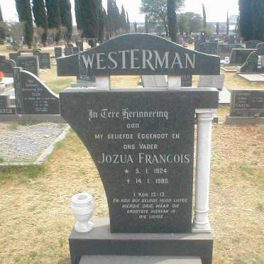 WESTERMAN Jozua Francois 1924-1980