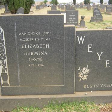 WEYERS Herman De Villiers 1910-1976 &amp; Elizabeth Hermina NOLTE 1914-