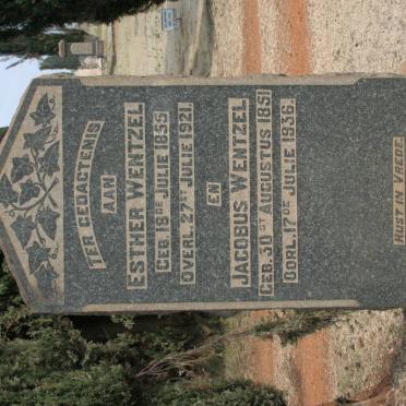 WENTZEL Jacobus 1851-1936 &amp; Esther 1855-1921
