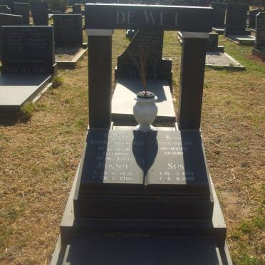 WET Jannie, de 1926-1985 &amp; Sus 1933-2008