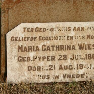 WIESE Maria Cathrina nee PYPER 1866-1941