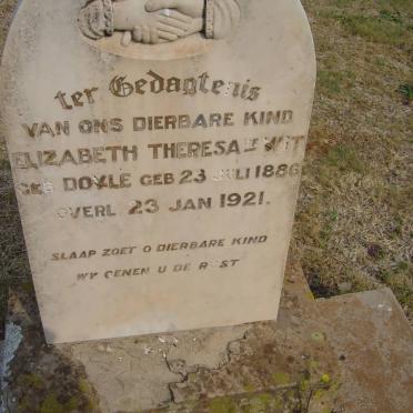 WIT Elizabeth Theresa, de nee DOYLE 1886-1921 