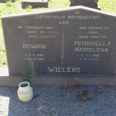 WIELERS Hendrik 1895-1980 &amp; Petronella Magdelena 1906-1998
