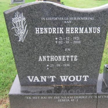 WOUT Hendrik Hermanus, van't 1921-2008 &amp; Anthonette 1936-