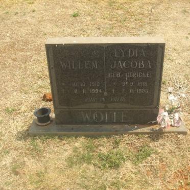 WOITE Willem 1913-1994 &amp; Lydia Jacoba GERICKE 1916-1993